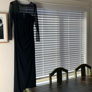 Ralph Lauren black evening gown with slit